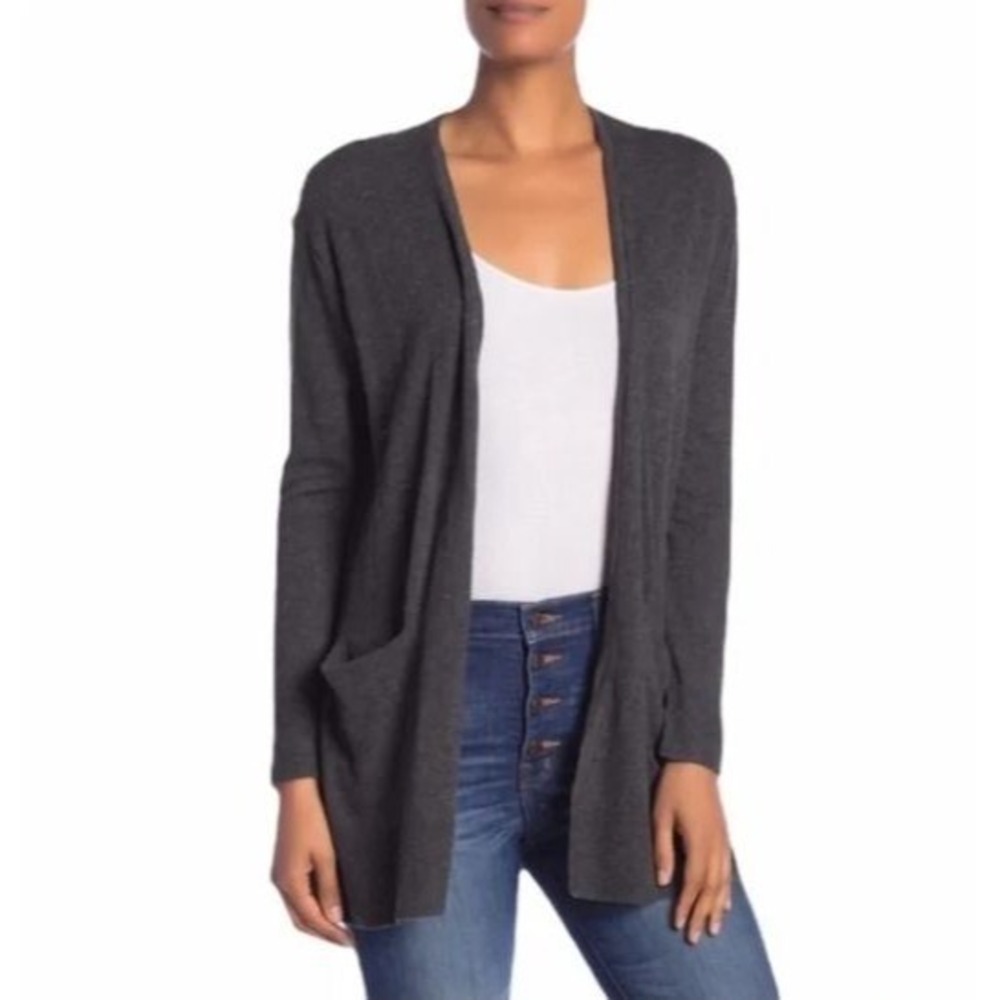 Madewell Gray Open Front Cardigan Sweater S Preppy Academia‎